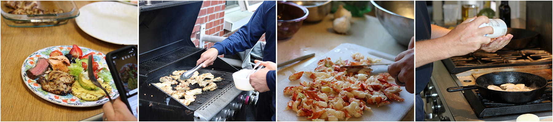Cooking with firefighters, educating them on nutrition, with The Cultural Shift Method.